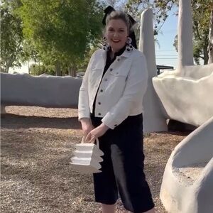 Universal Standard Off-White Denim Jacket